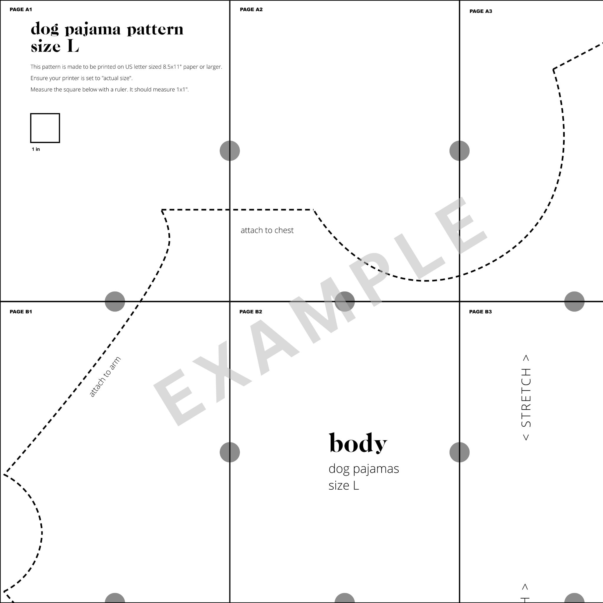 Dog Pajamas Sewing Pattern Pdf Download | Size Xxl | Large Dog with Free Printable Dog Dog Onesie Pattern