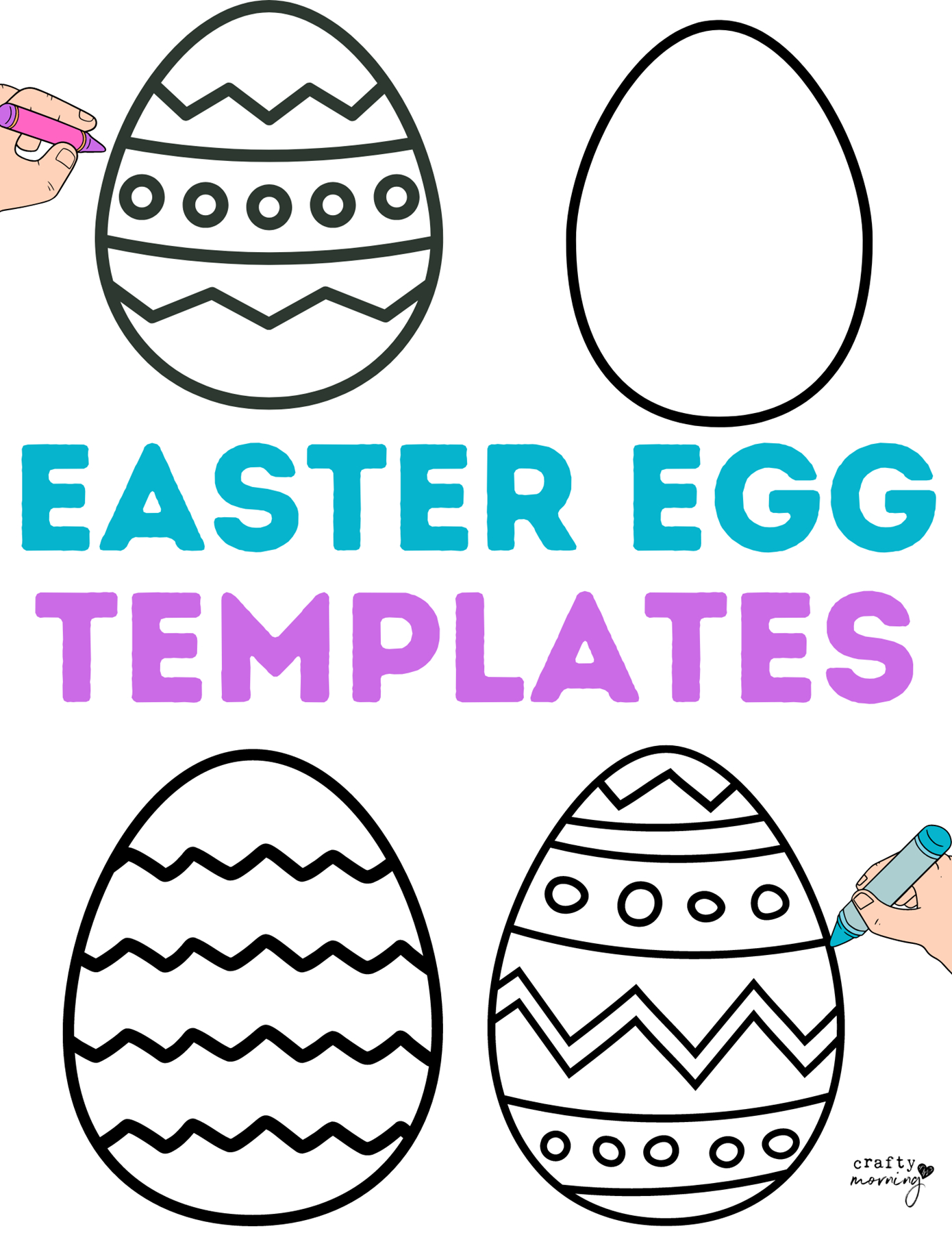 Easter Egg Template To Print - Crafty Morning intended for Free Printable Easter Egg Template