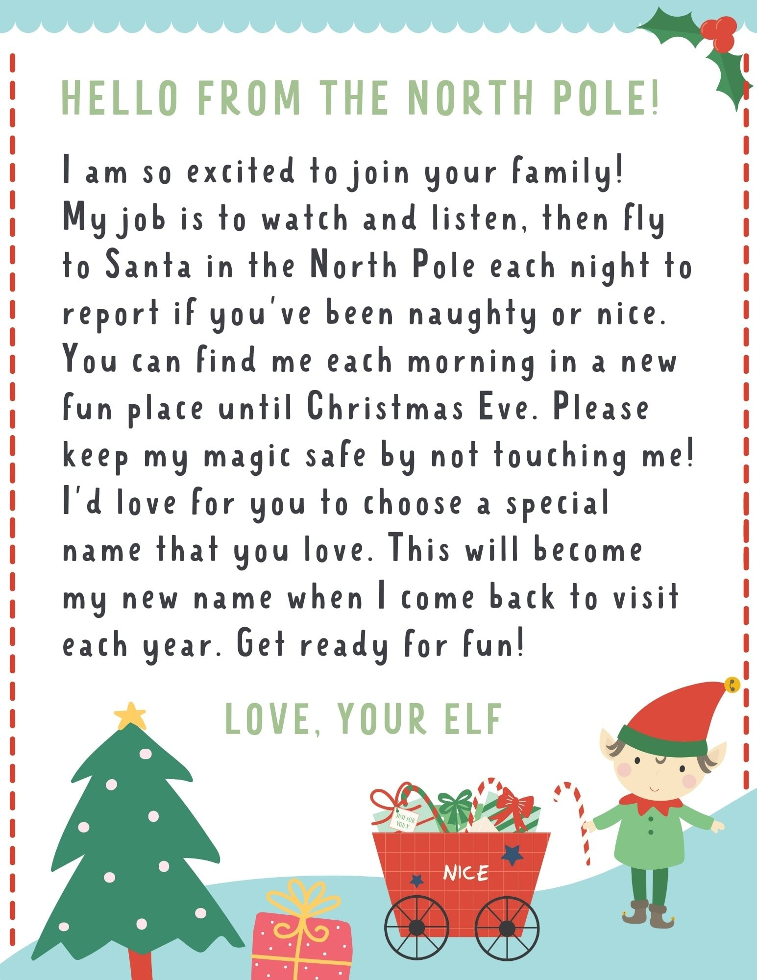 Elf On The Shelf Letter {4 Free Printables!} - Make Life Lovely with regard to Elf On The Shelf First Arrival Letter Free Printable