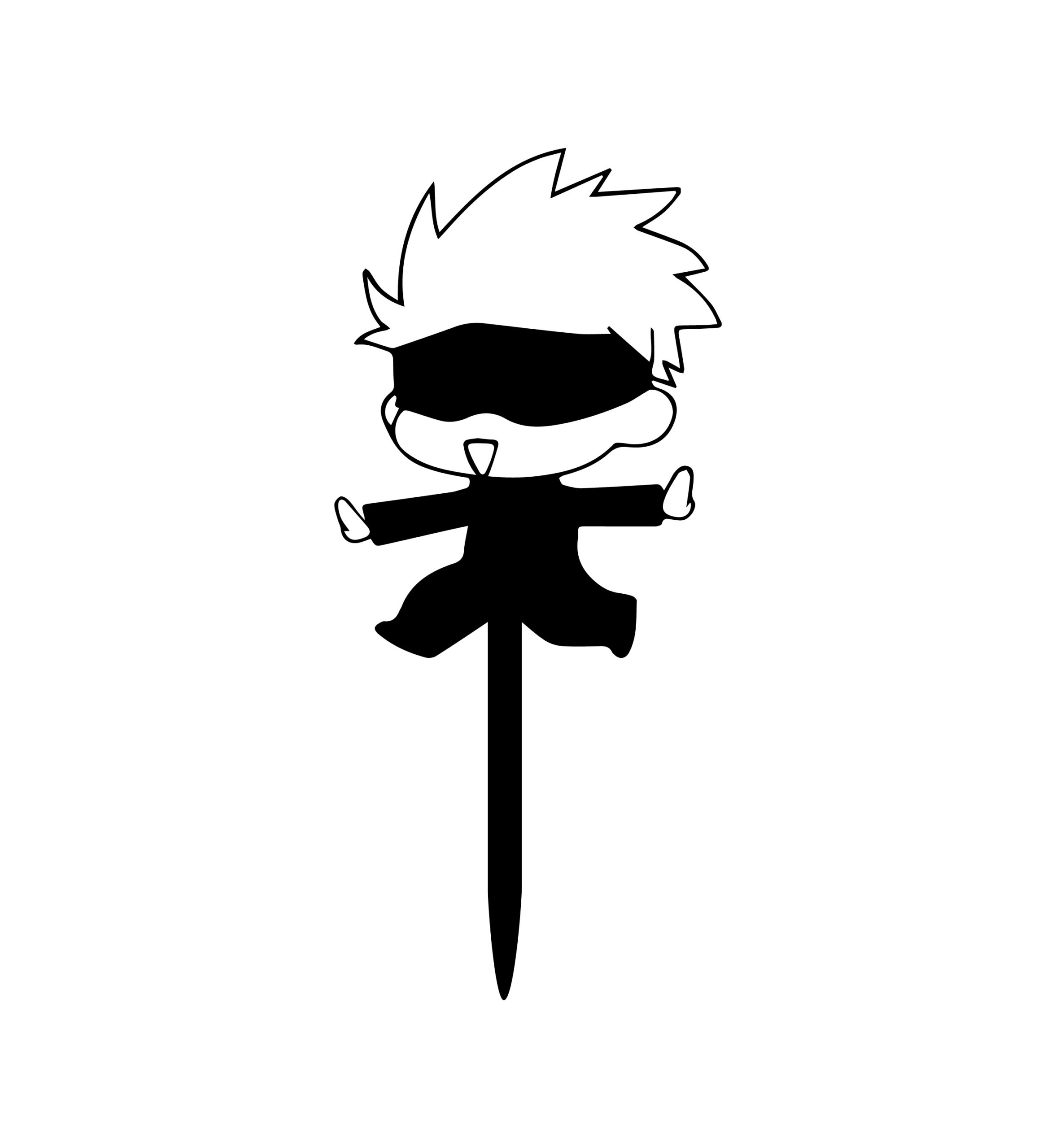 🍰 2 Sets Satoru Gojo Jujutsu Jujutsu Kaisen Topper Cake・ Stl inside Gojo Satoru Cake Topper Printable