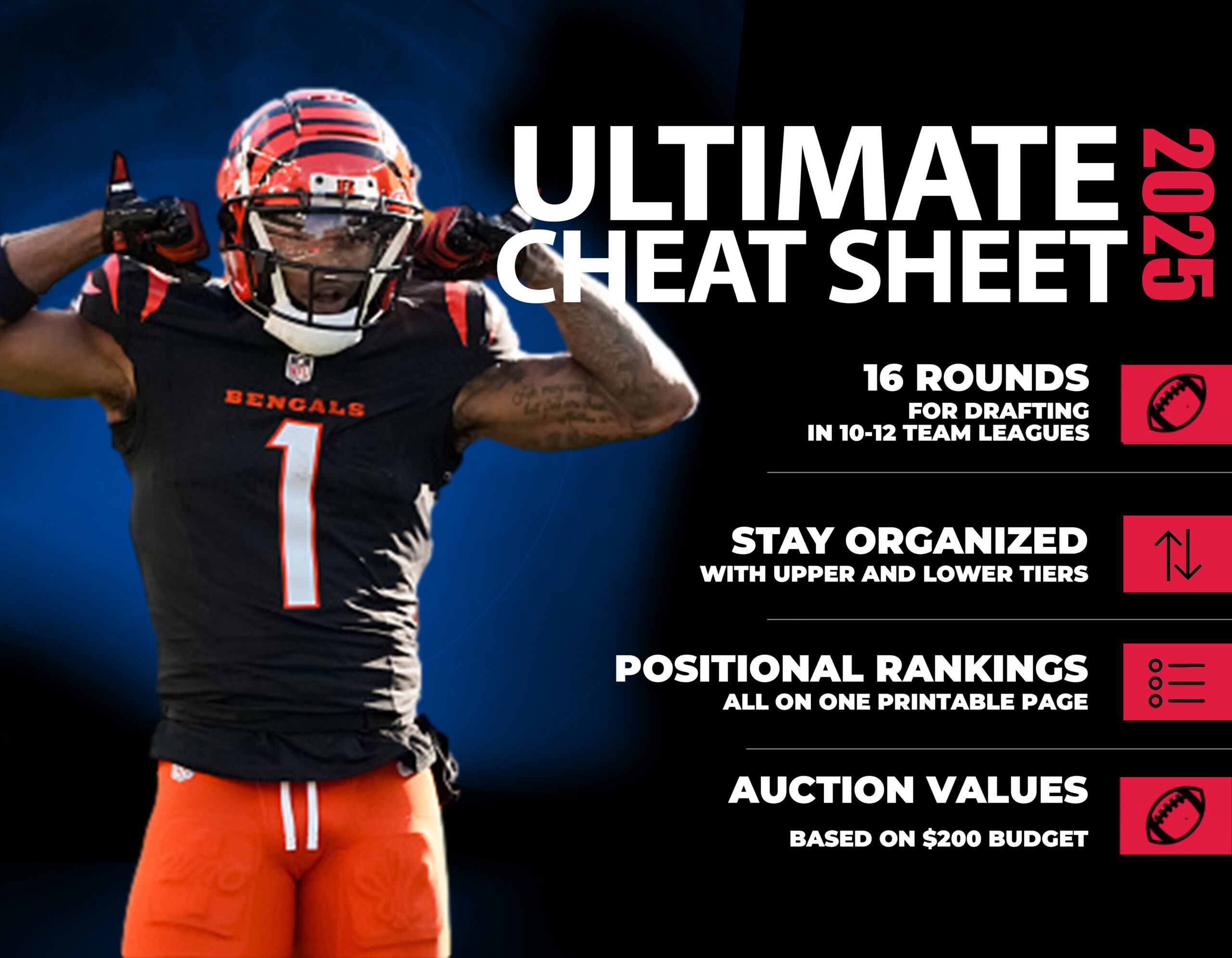 Fantasy Football Cheat Sheet - 2025 Printable Pdf For All Draft within Fantasy Football Idp Cheat Sheet Printable