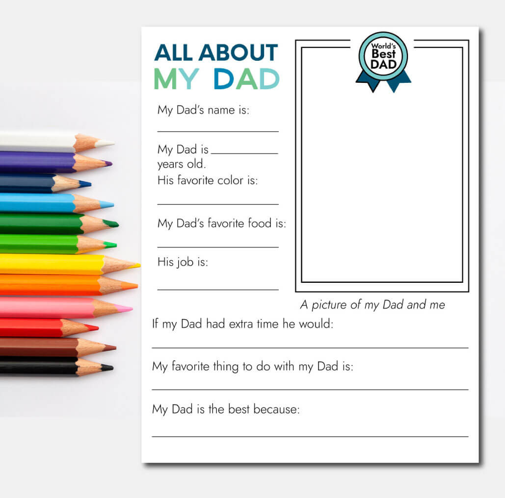 Father&amp;#039;S Day Printable Fill In Sheet From Thirty Handmade Days inside Father&amp;amp;#039;s Day Fill in the Blank For Kids Free Printable