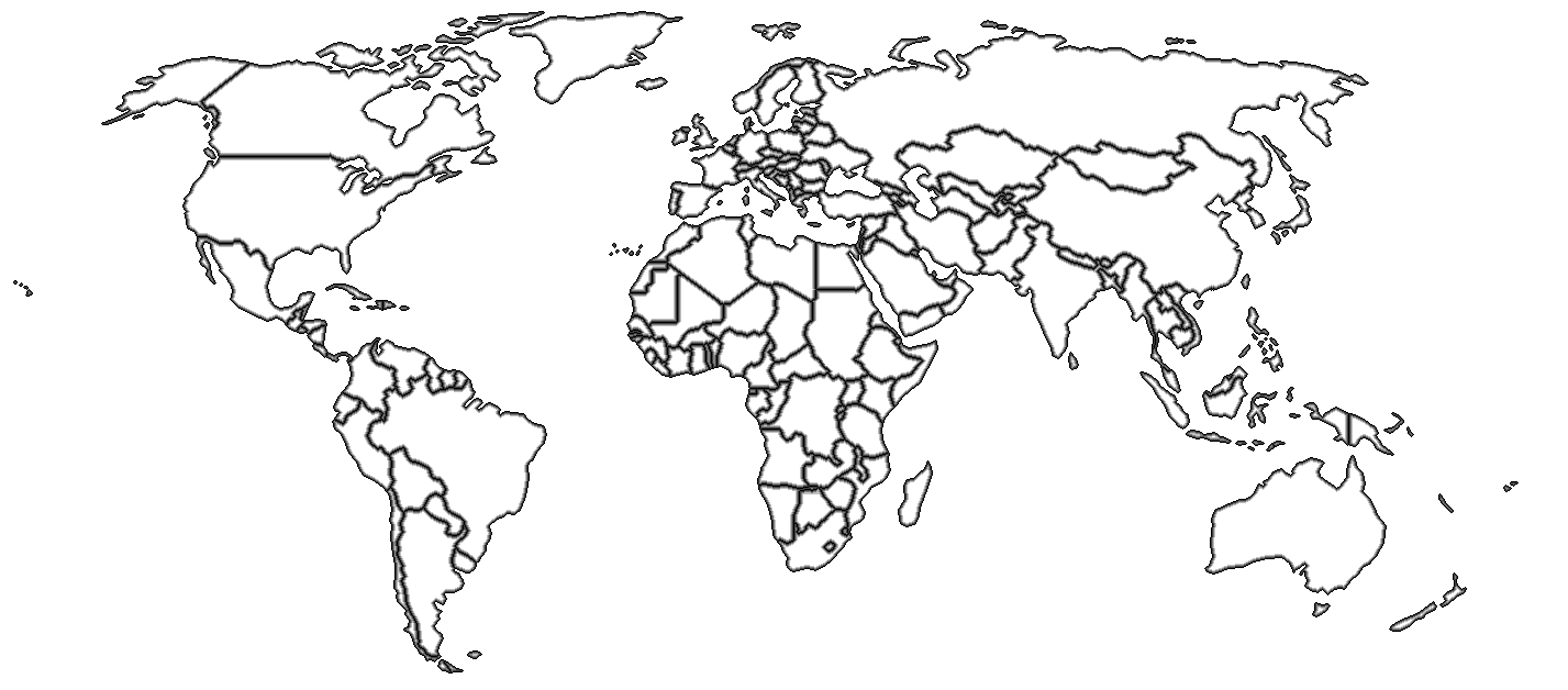 File:black And White Political Map Of The World - Wikimedia for Black and White World Map Printable