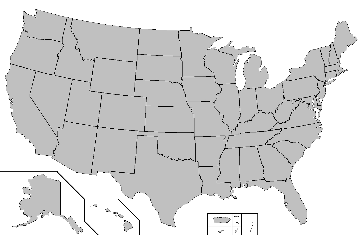 File:blank Map Of The United States - Wikimedia Commons in Printable Blank 50 States Map