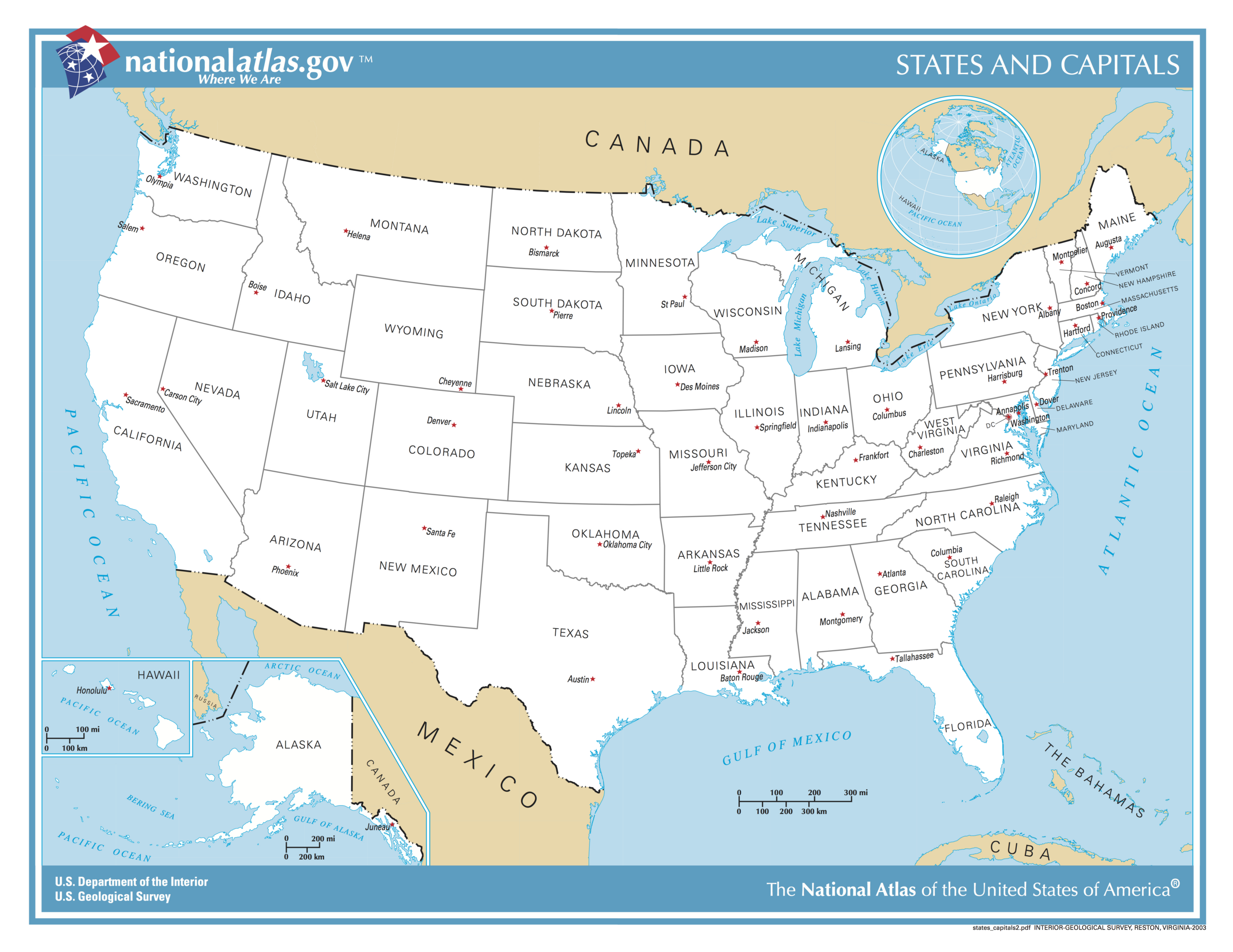 File:us Map - States And Capitals - Wikimedia Commons within Map Of United States With Capitals Printable