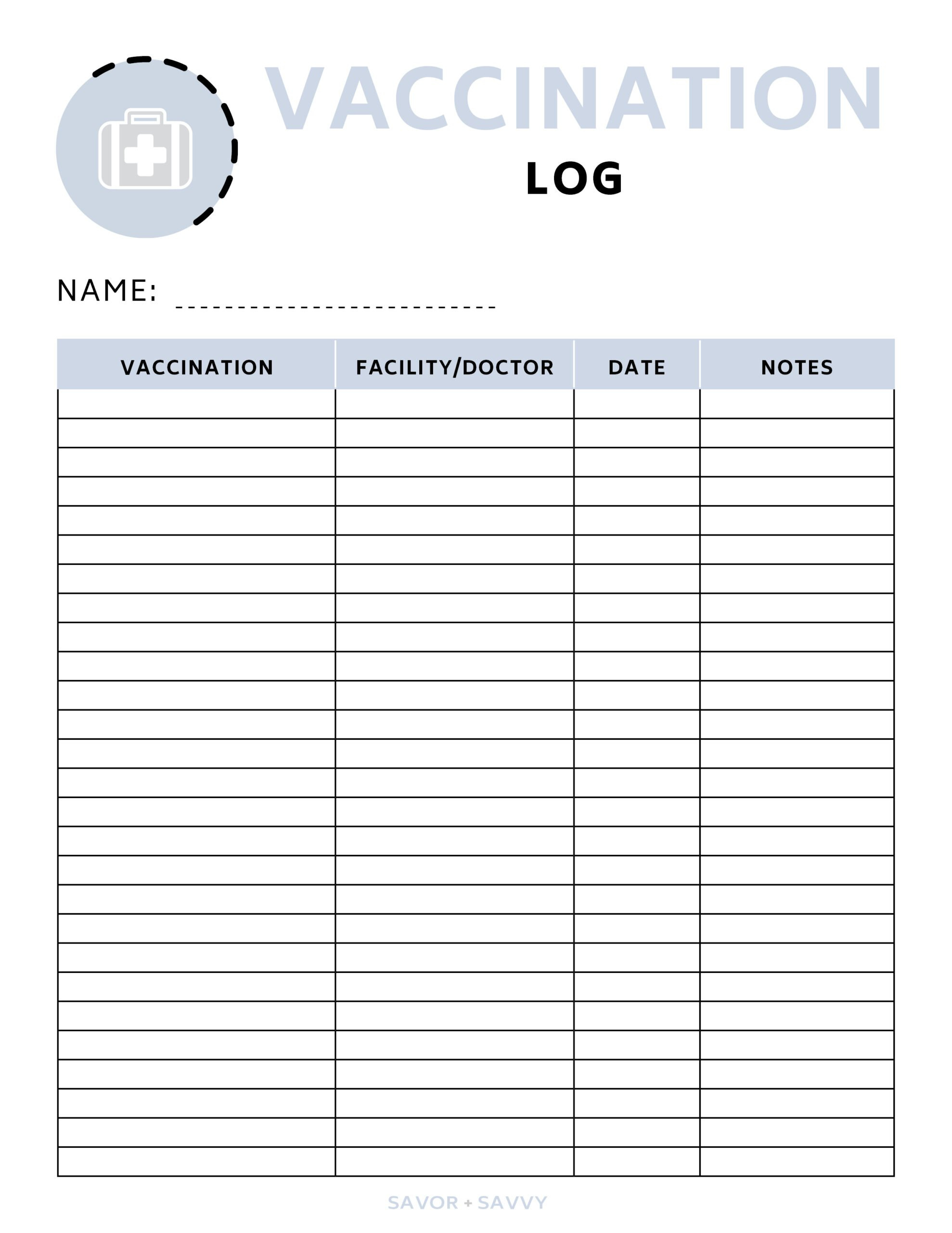 Free 4 Page Medical Binder Printable - Savor + Savvy throughout Free Printable Medical Forms