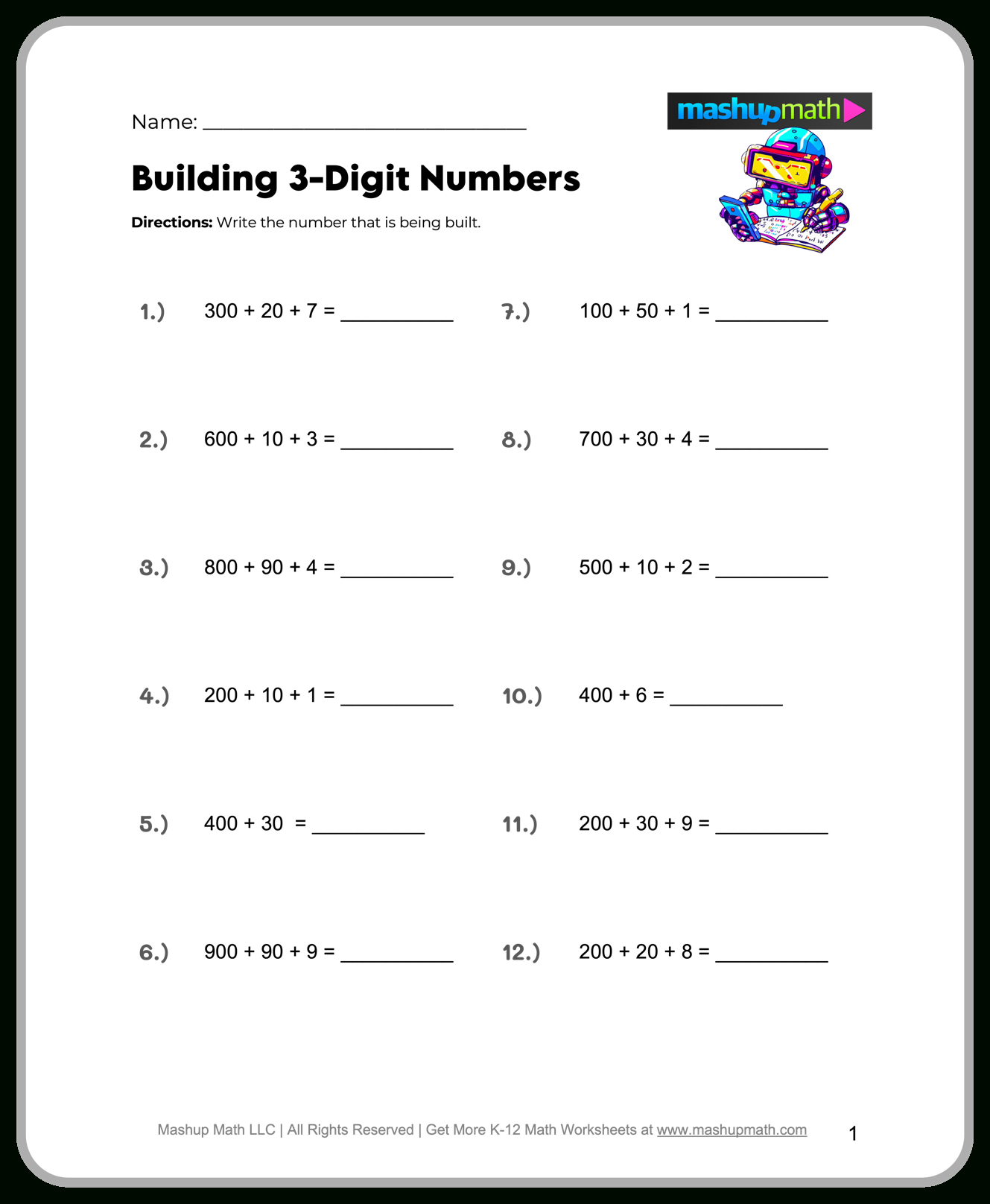Free 4Th Grade Math Worksheets—Printable — Mashup Math pertaining to Math Tests For 4th Graders Printable