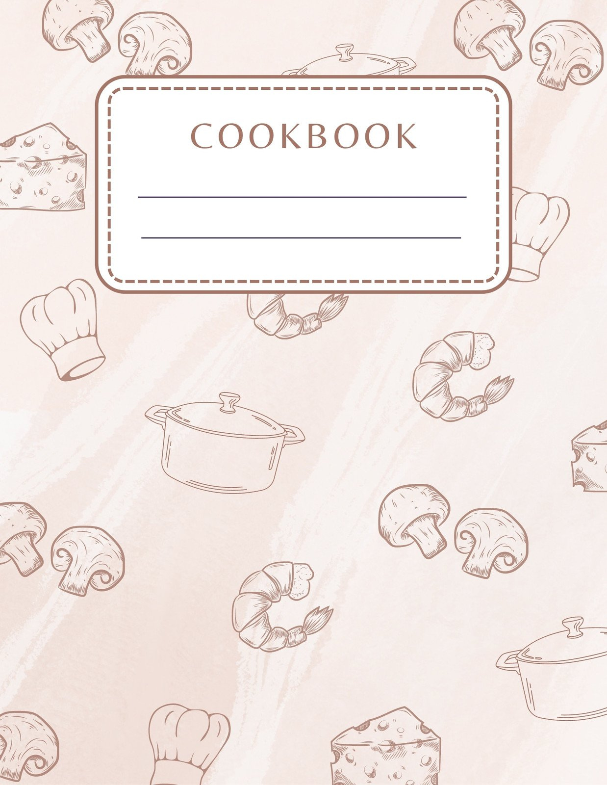Free And Customizable Cookbook Templates pertaining to Printable Front Cover Recipe Book Cover