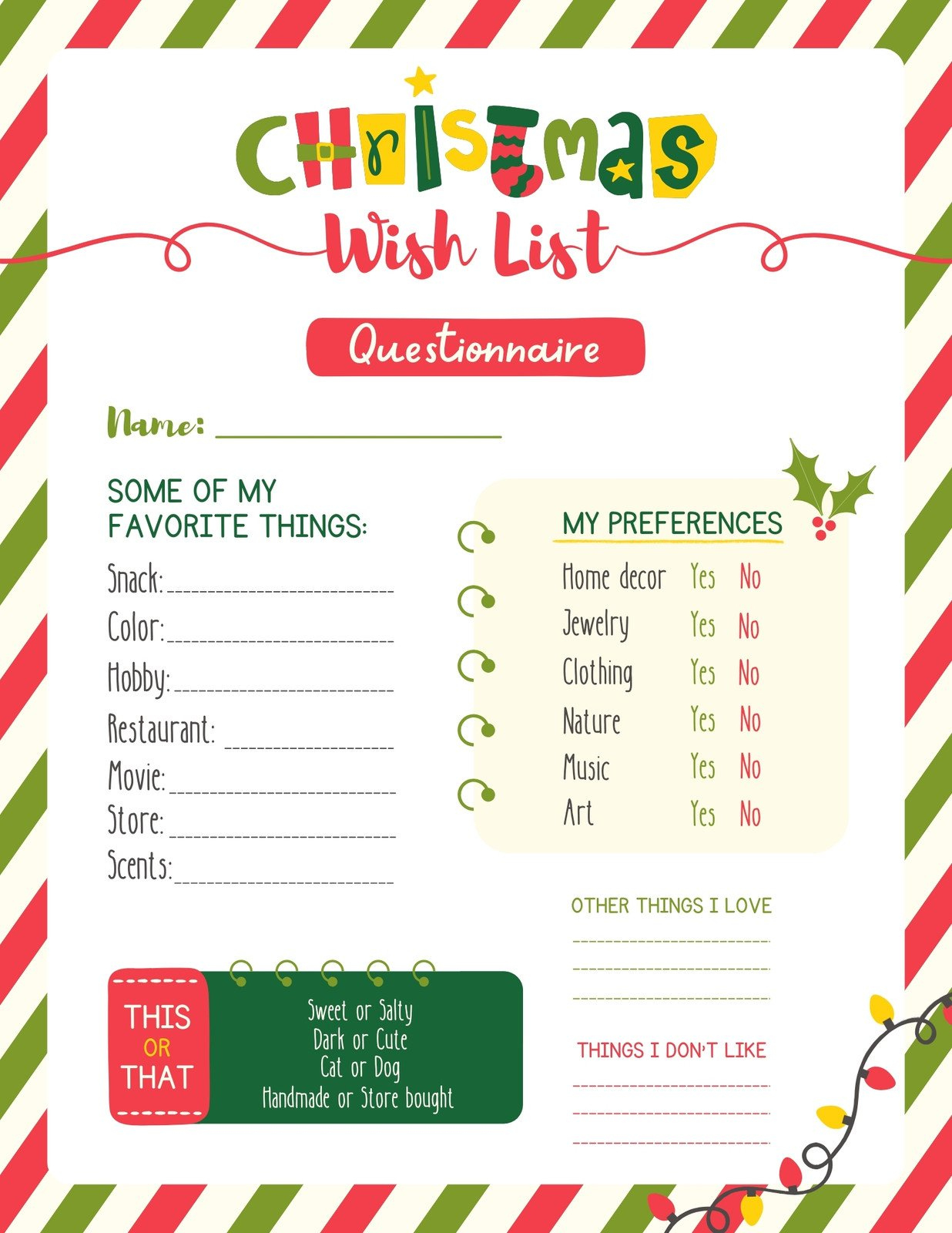 Free And Customizable Secret Santa Templates regarding Free Printable Secret Santa Wish List