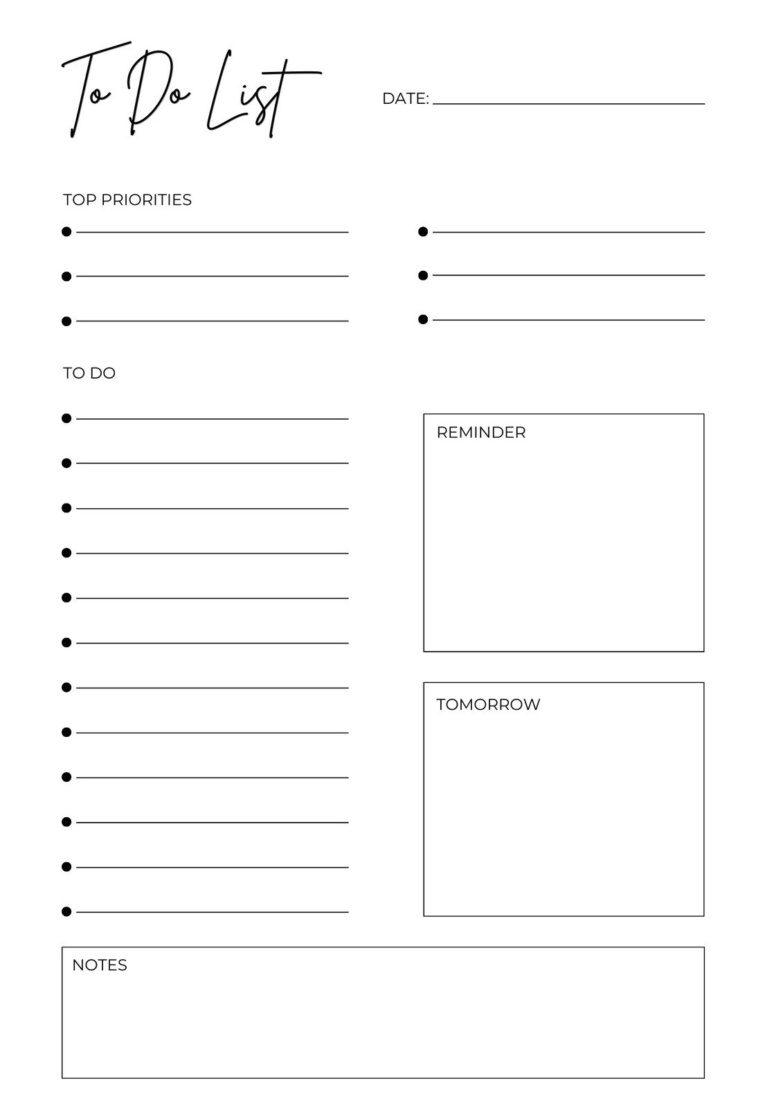 Free And Customizable To Do List Templates pertaining to Printable To Do List
