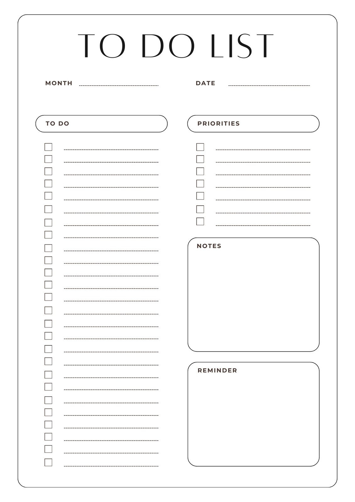 Free And Customizable To Do List Templates regarding Printable To Do List