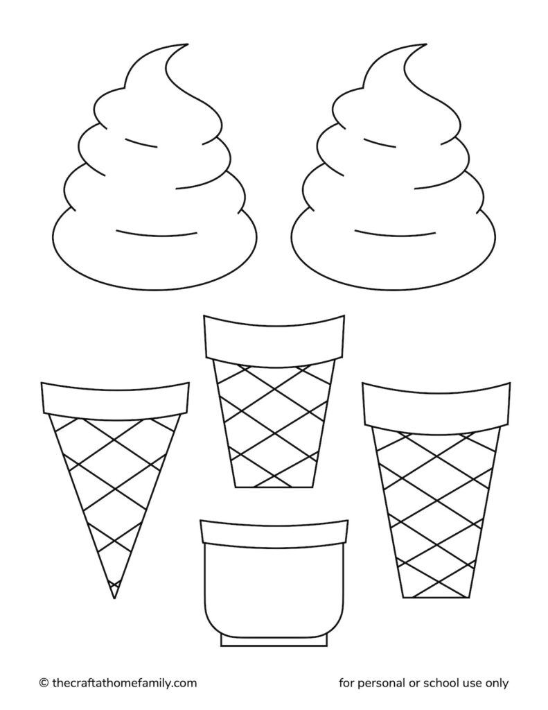 Free "Build An Ice Cream Cone" Printable - The Craft-At-Home Family throughout Printable Ice Cream Cone Template