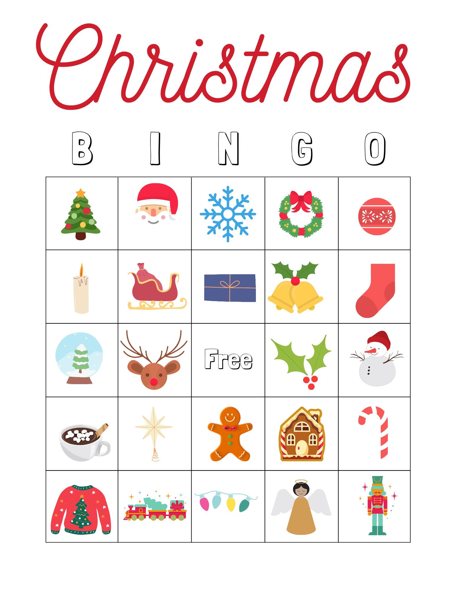 Free Christmas Bingo For Kids - Arinsolangeathome inside Free Printable Holiday Bingo Cards