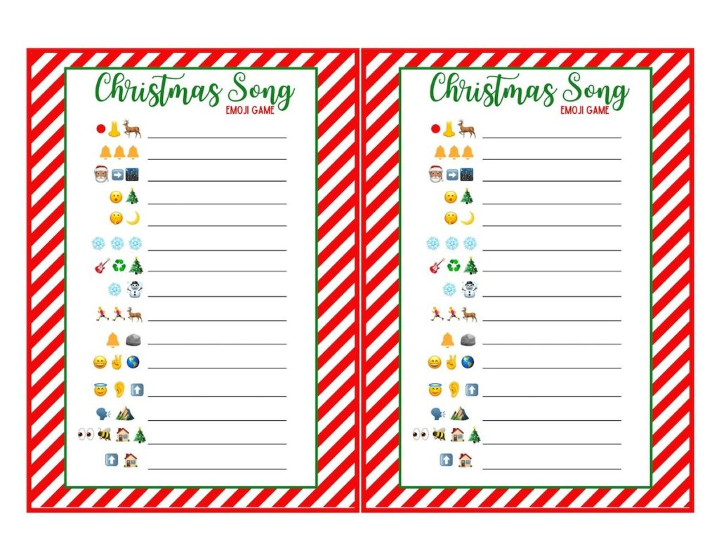Free Christmas Emoji Game With Answers! (Free Printable) - Originalmom for Christmas Song Emoji Game Free Printable