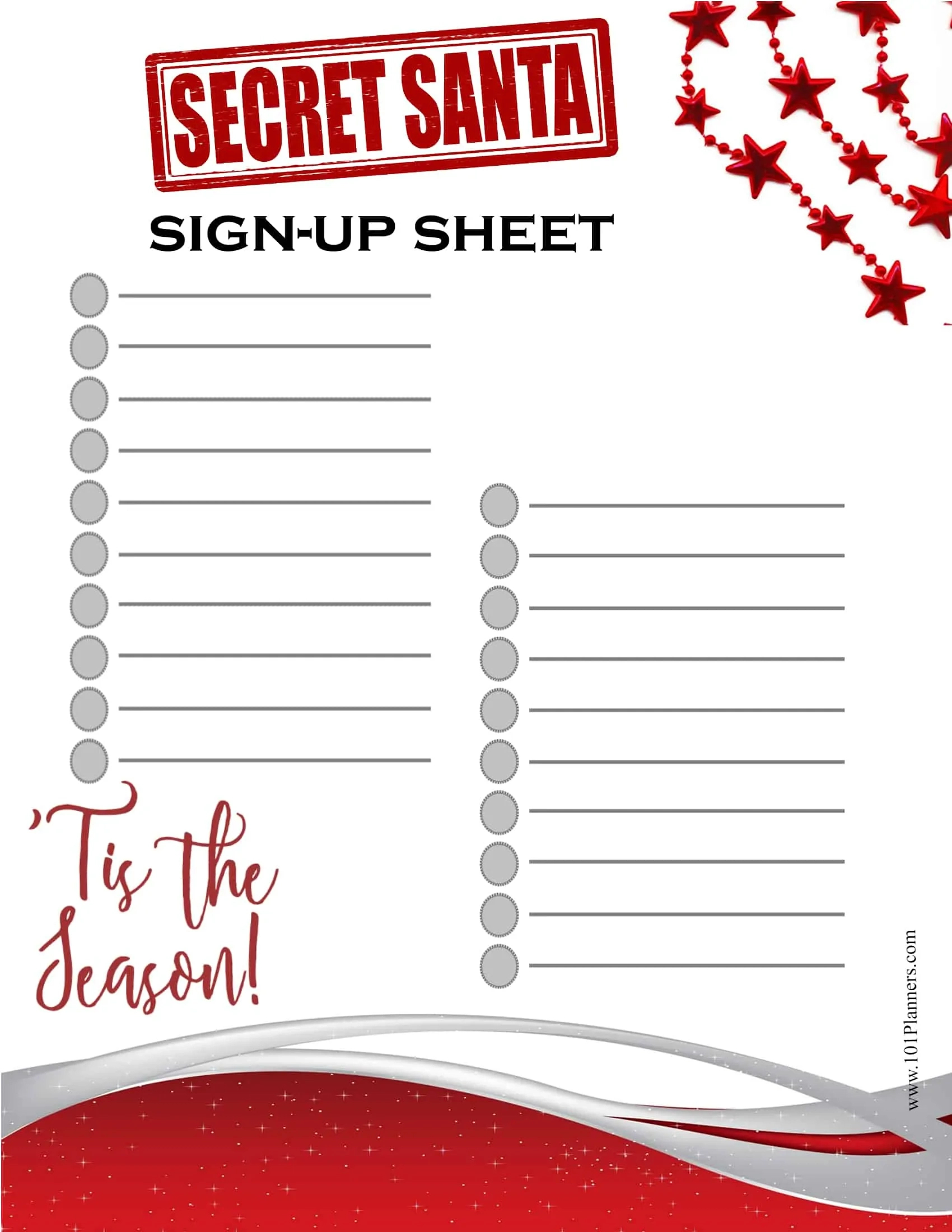Free Editable Secret Santa Form Template intended for Free Printable Secret Santa Sign Up Sheet For Work
