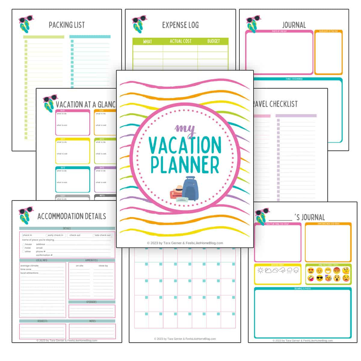 Free Family Vacation Planner Printable - Feels Like Home™ within Downloadable Free Printable Vacation Planner Template