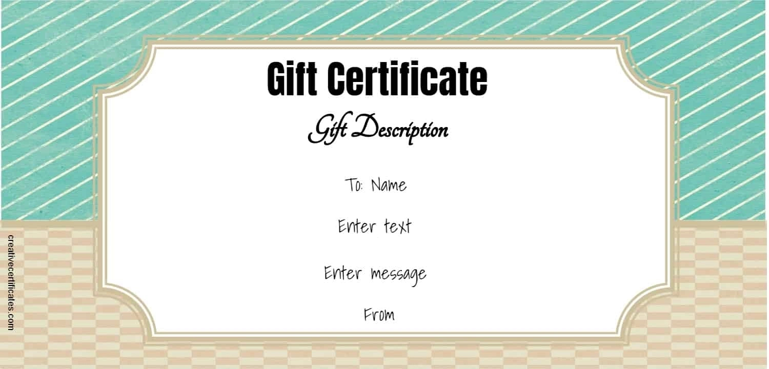 Free Gift Certificate Template | Customize Online And Print pertaining to Printable Gift Certificates Free Template
