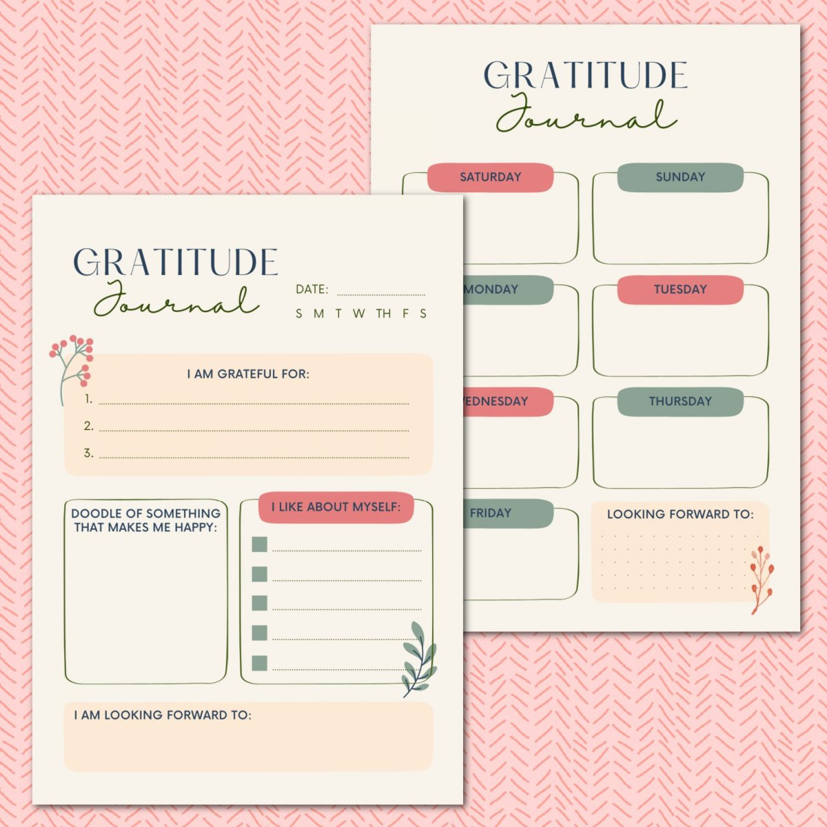 Free Gratitude Journal Printable + 13 Thanksgiving Printables pertaining to Free Printable Gratitude Journal