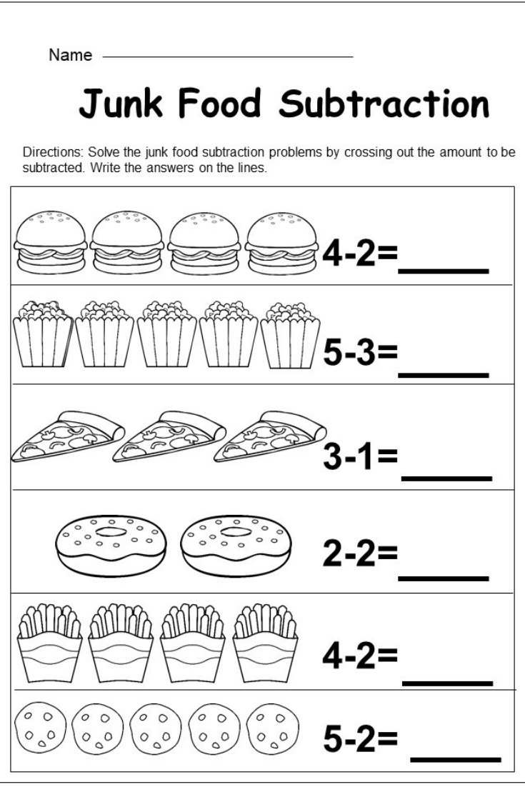 Free Kindergarten Subtraction Worksheet - Kindermomma with regard to Subtraction Worksheets For Kindergarten Printable Free