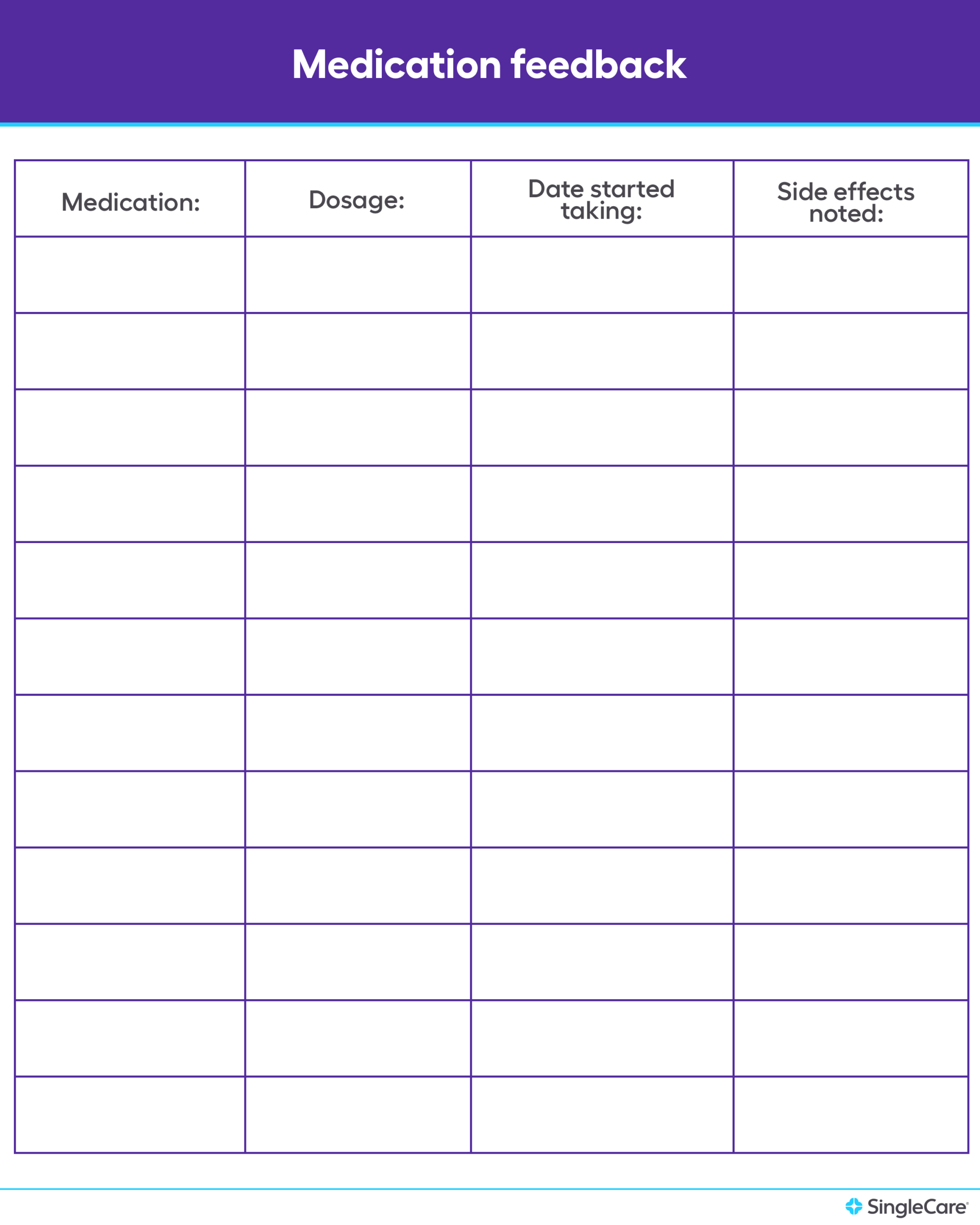 Free Medication List Templates For Patients And Caregivers in Downloadable Free Printable Medication Log Sheet