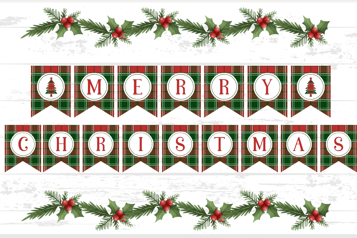 Free Merry Christmas Banner Printables - Prudent Penny Pincher regarding Free Printable Happy Holidays Banner