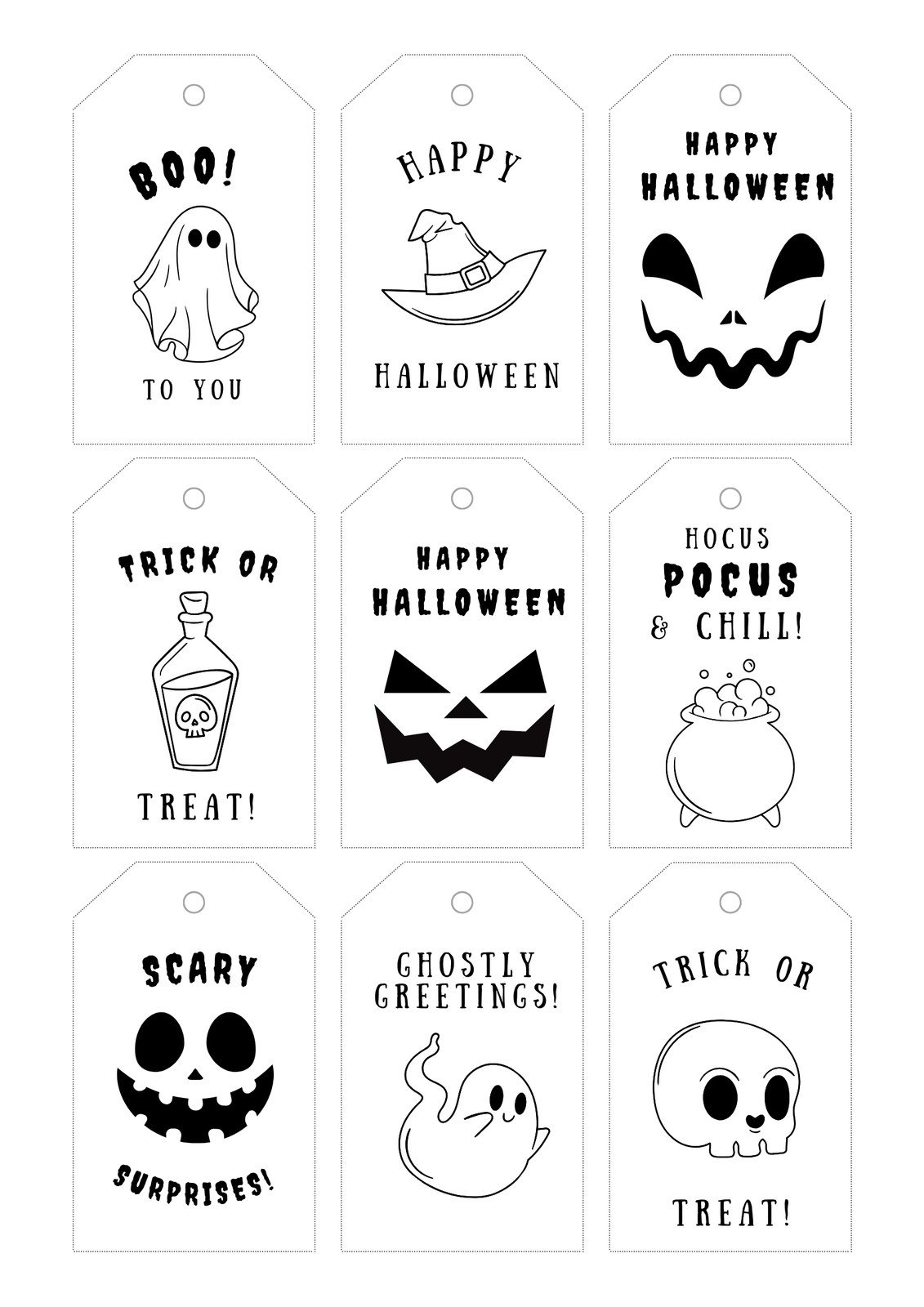 Free Printable And Customizable Halloween Tag Templates | Canva pertaining to Pdf Free Printable Halloween Labels