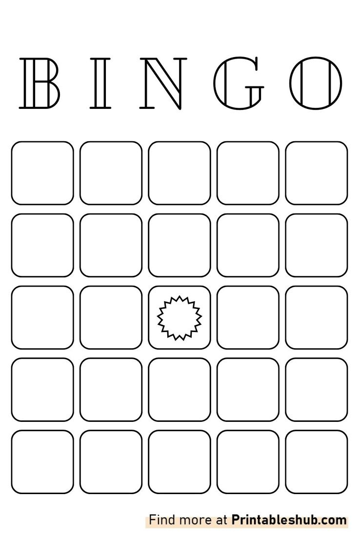 Free Printable Blank Bingo Cards Template [Pdf] (3X3, 4X4,5X5)(2 with Free Printable 4x4 Blank Bingo Cards