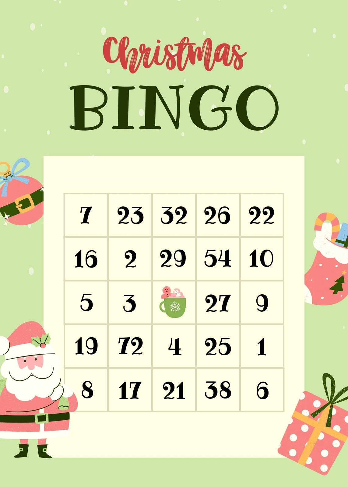 Free Printable Christmas Bingo Card Templates | Canva in Free Printable Holiday Bingo Cards