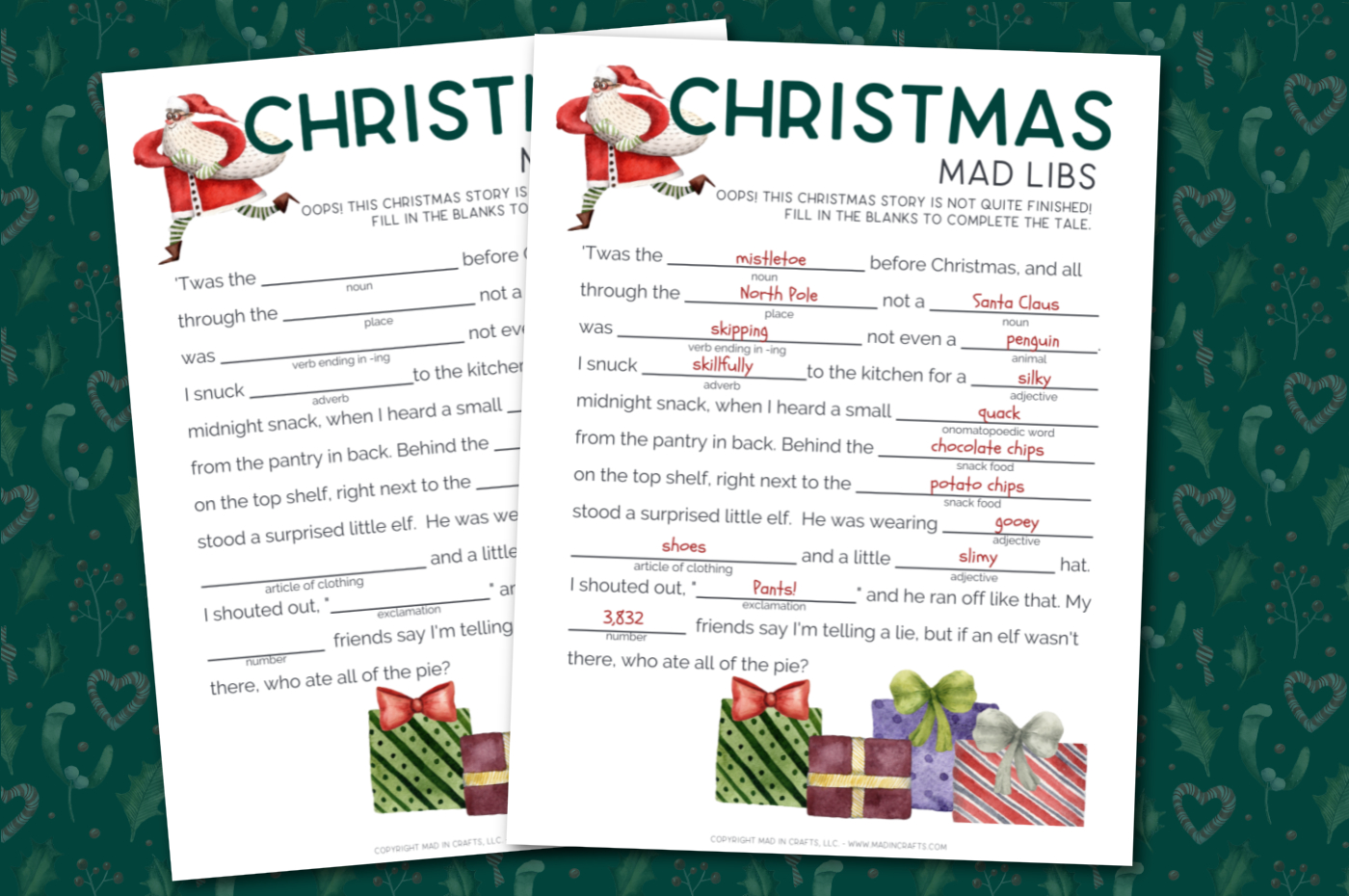 Free Printable Christmas Mad Libs Printables Mad In Crafts intended for Christmas Mad Libs Free Printable