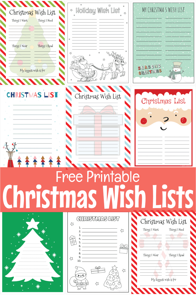 Free Printable Christmas Wish List Templates with regard to Free Printable Christmas List For Santa