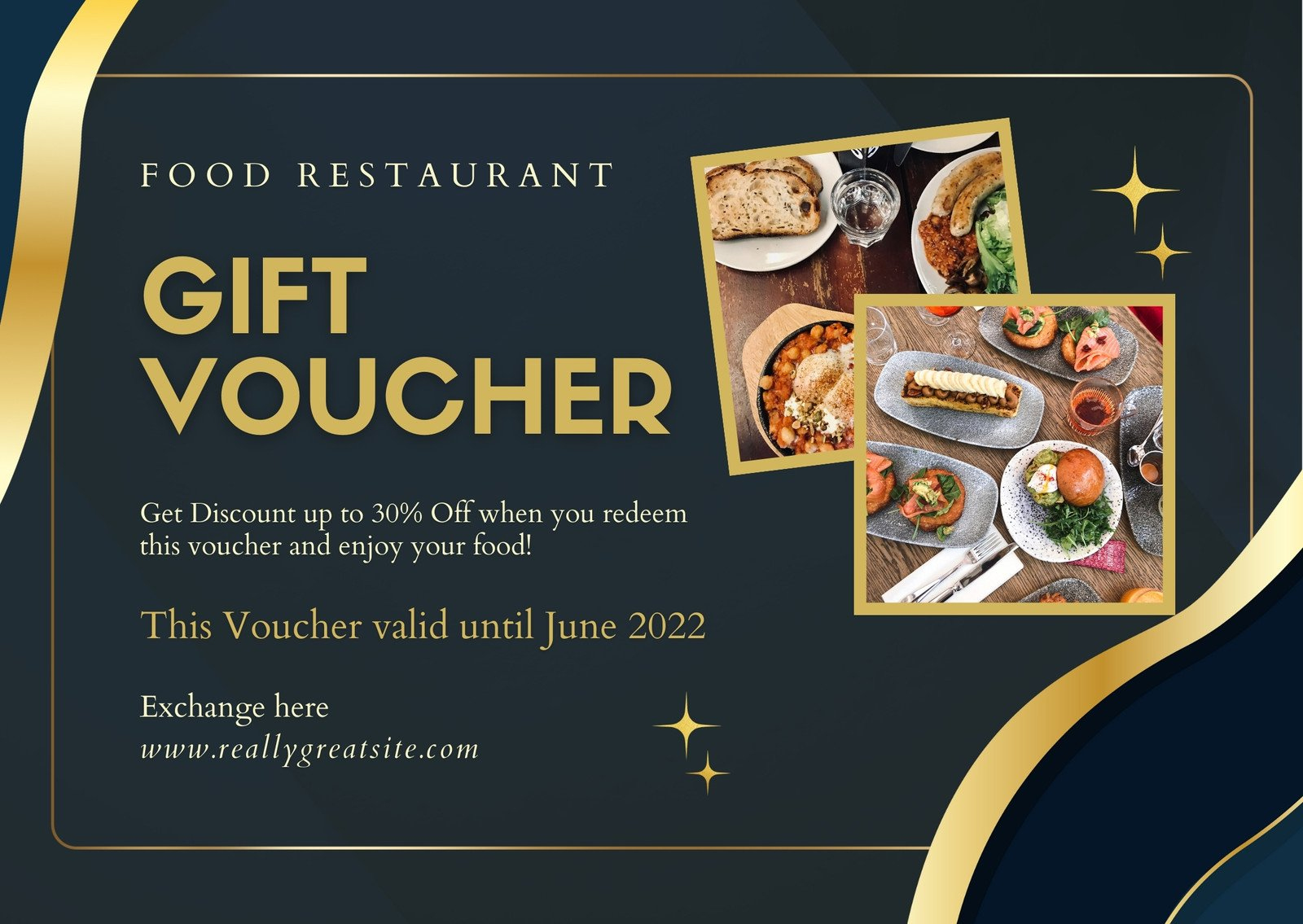 Free Printable Custom Restaurant Gift Certificate Templates | Canva within Online Printable Restaurant Gift Cards