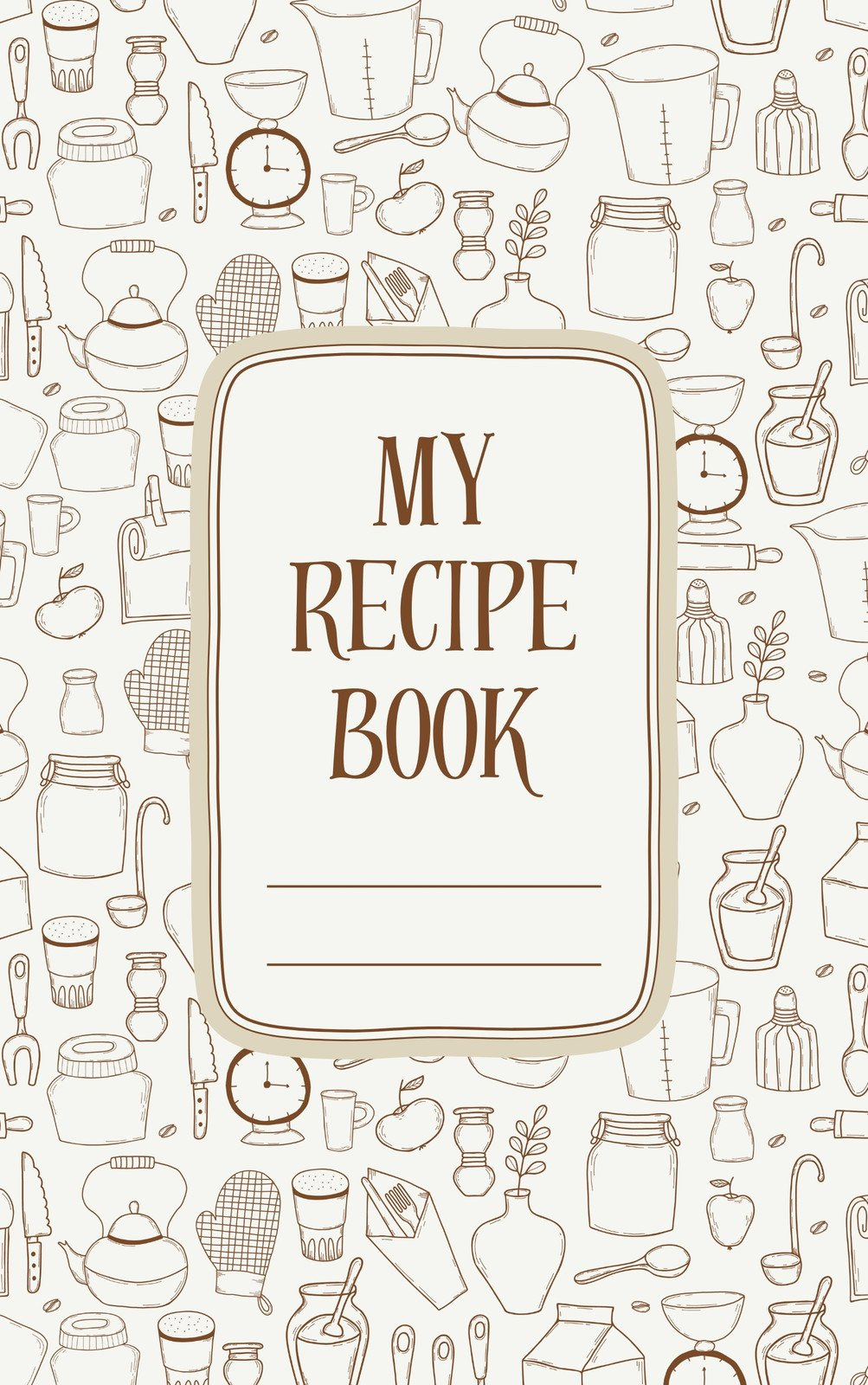 Free, Printable, Customizable Recipe Book Cover Templates | Canva with Printable Front Cover Recipe Book Cover