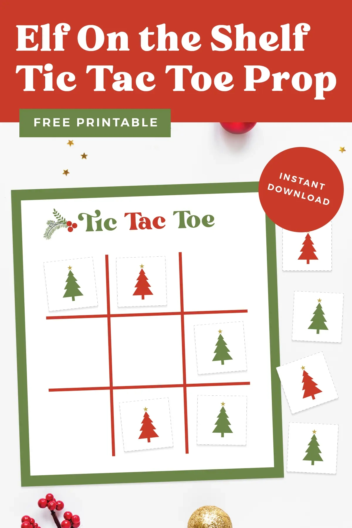 Free Printable Elf On The Shelf Tic Tac Toe Game - Favorite Printables for Elf on the Shelf Tic Tac Toe Printable