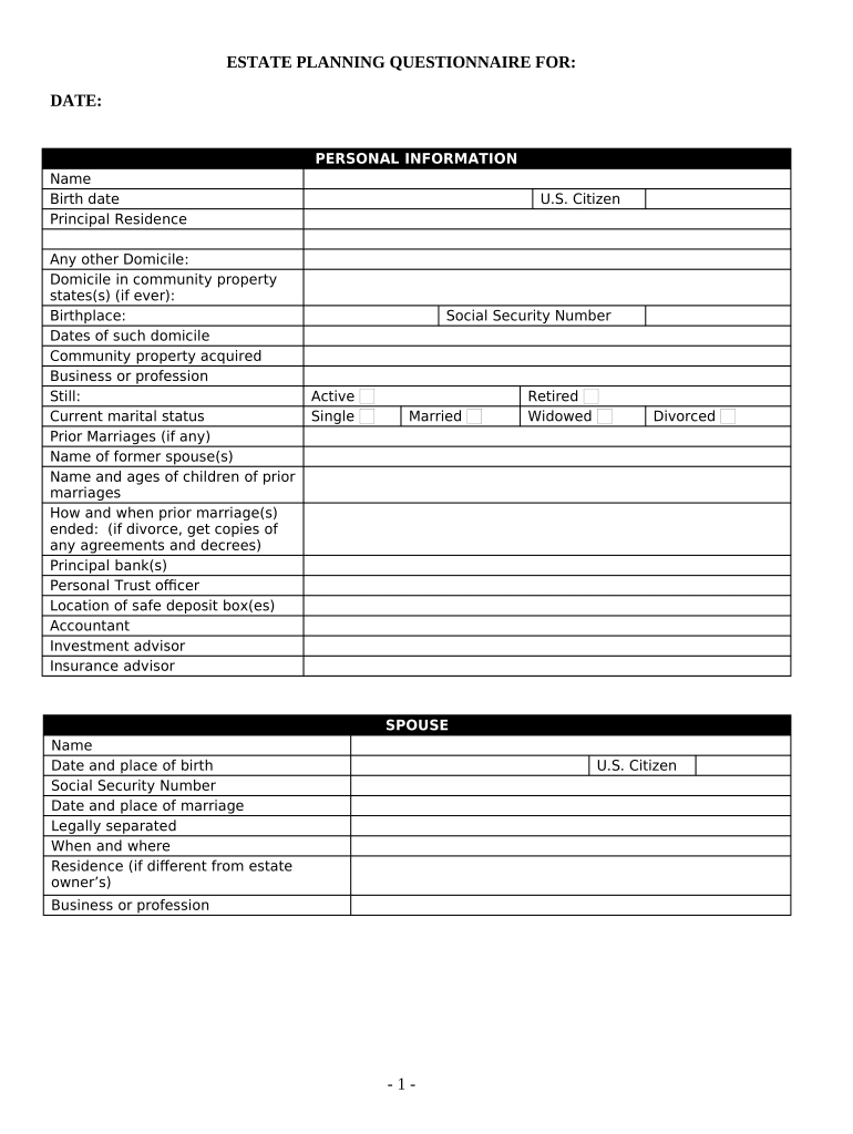 Free Printable Estate Planning Forms Pdf: Fill Out & Sign Online inside Free Printable Estate Planning Forms