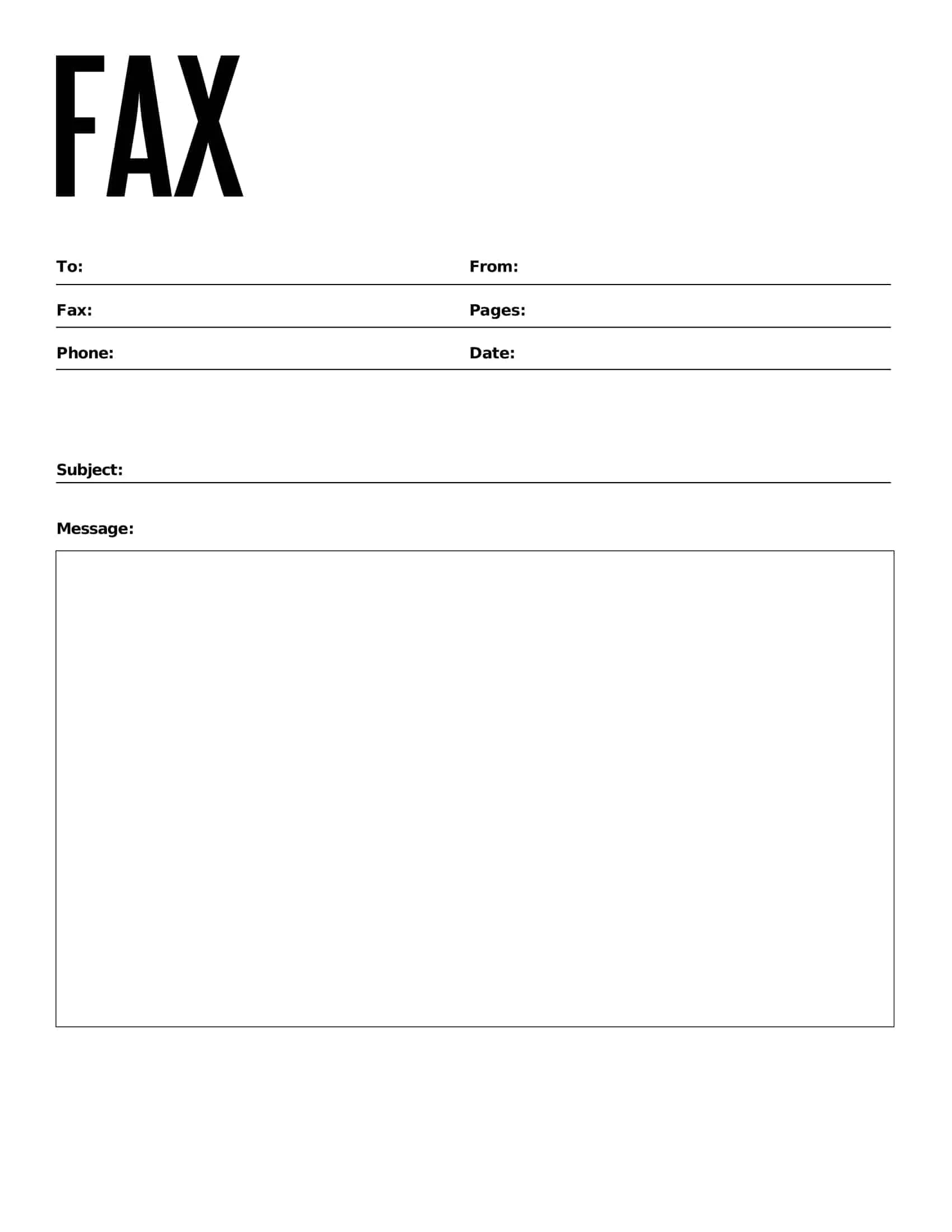 Free Printable Fax Cover Sheet Templates [Pdf, Word, Google Docs] for Fax Cover Sheets Free Printable