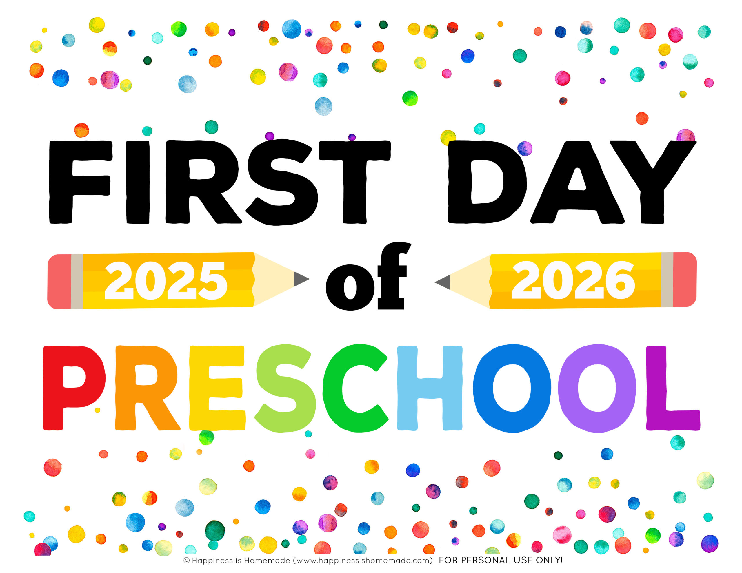 Free Printable First Day Of School Signs 2025-26 - Happiness Is with regard to Free 1st Day of School Printables