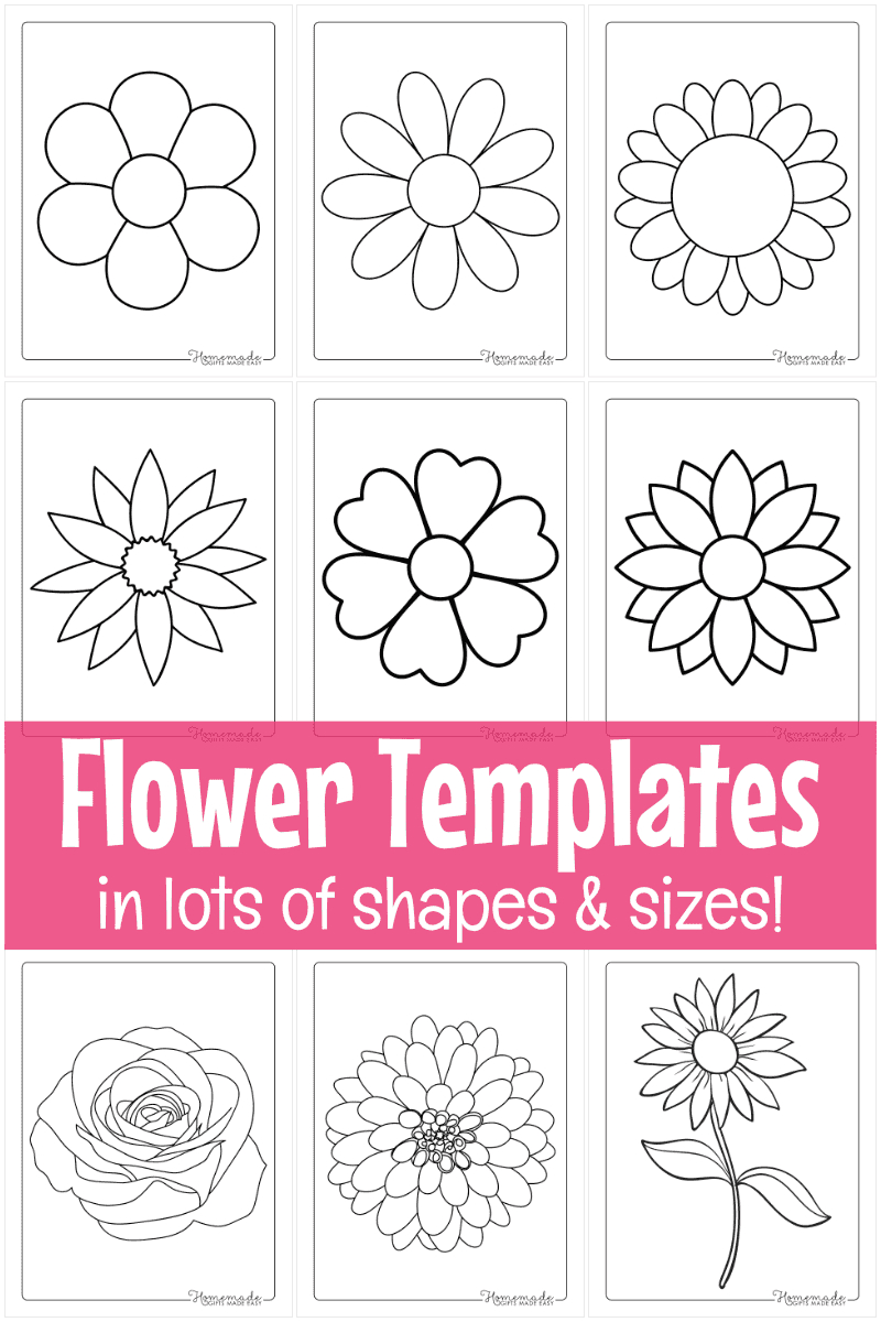 Free Printable Flower Templates For Crafts in Free Printable Pictures Of Flowers