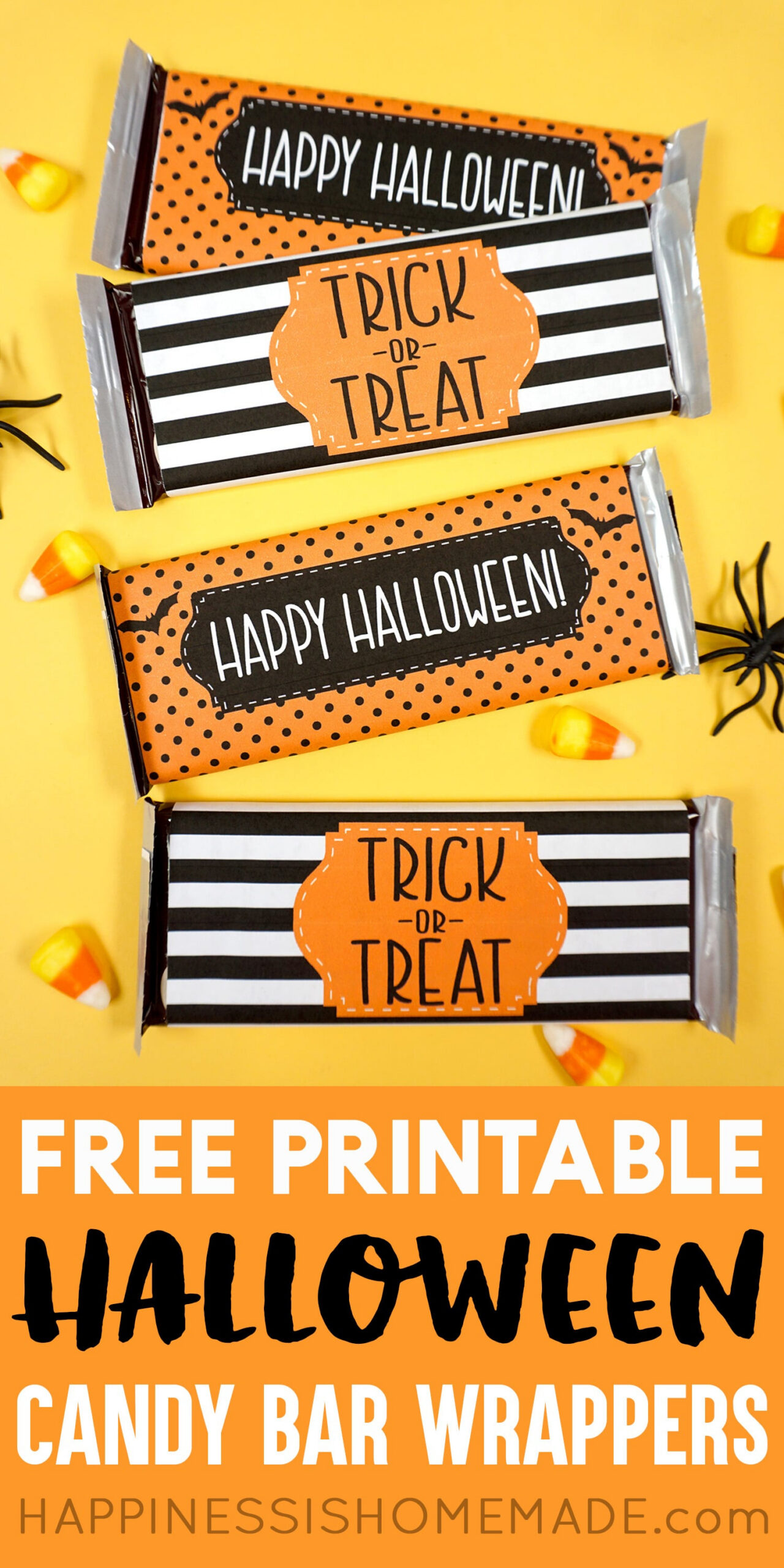Free Printable Halloween Candy Bar Wrappers - Happiness Is Homemade with regard to Candy Bar Wrappers Free Printable