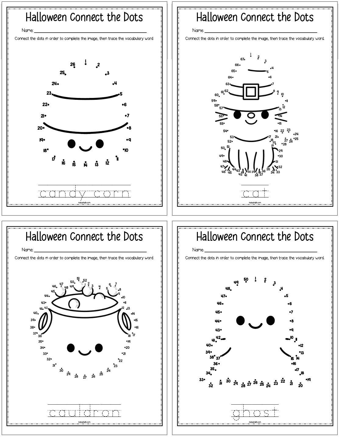 Free Printable Halloween Dot To Dot - The Artisan Life within Halloween Dot to Dot Printables