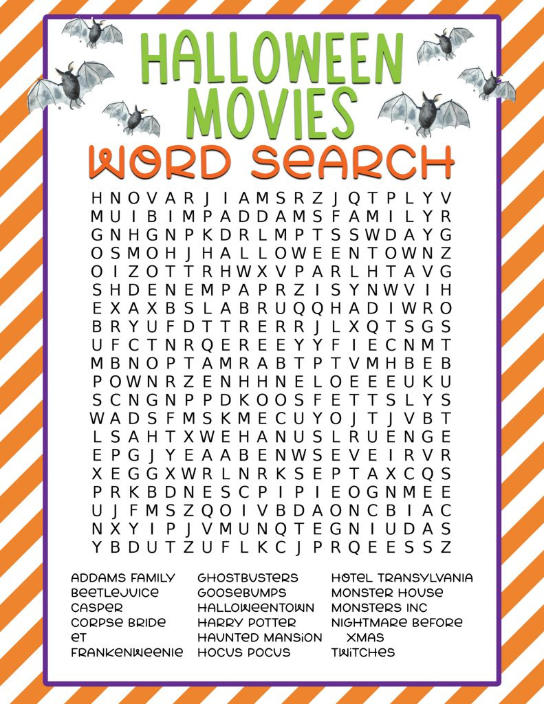 Free Printable Halloween Word Search - Pineapple Paper Co. inside Halloween Word Search Free Printable