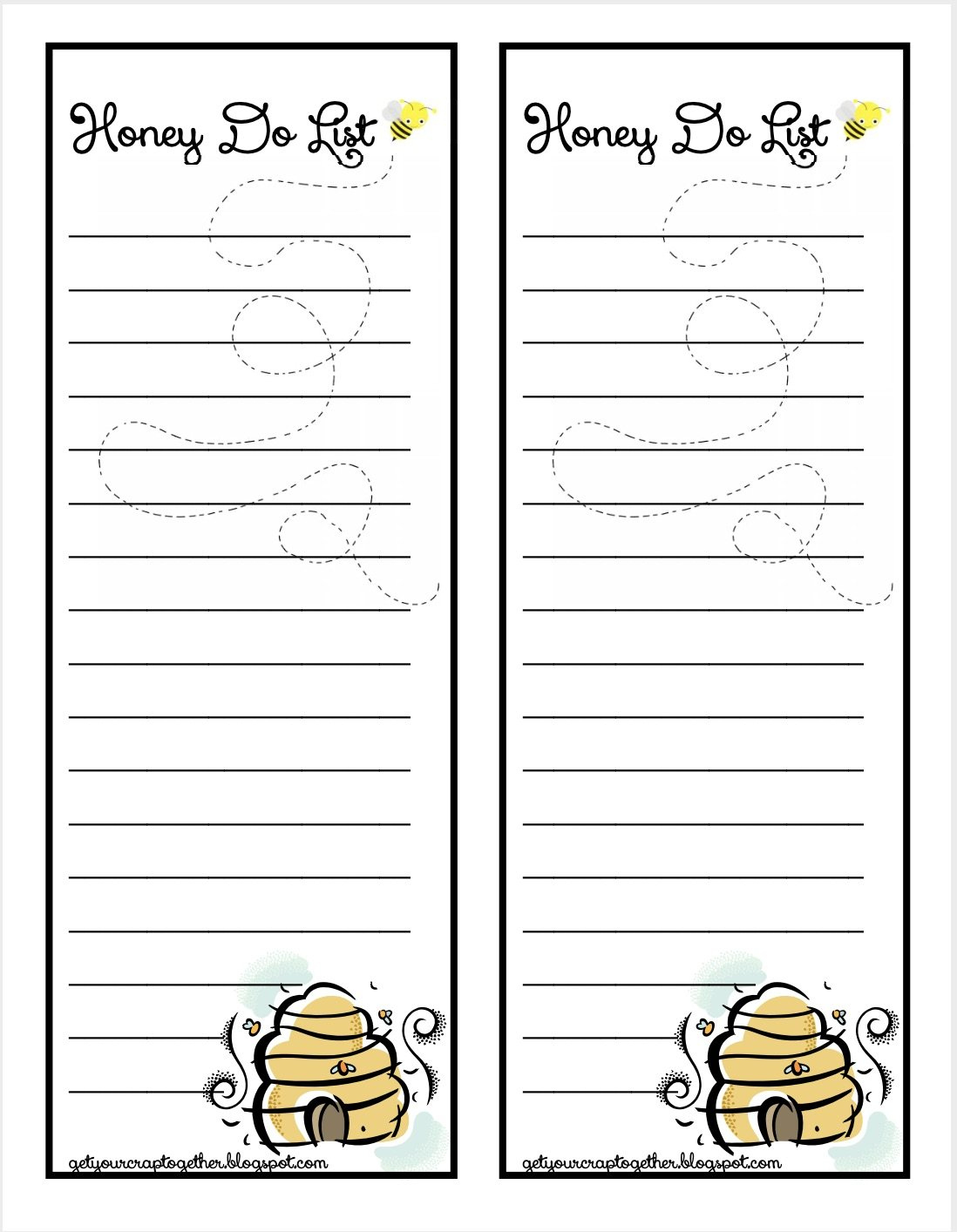 Free Printable Honey Do List - Sew Woodsy within Free Printable Honey Do List Template