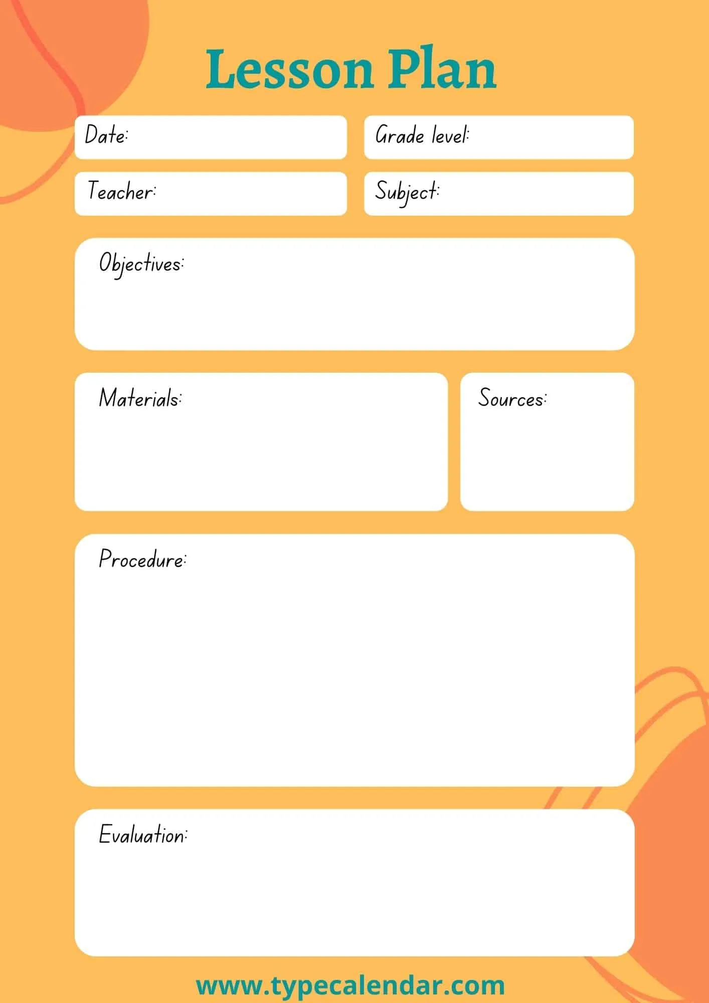 Free Printable Lesson Plan Templates [Pdf, Word] Preschool, Elementary pertaining to Lesson Plan Template Free Printable