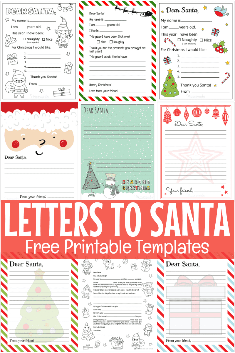 Free Printable Letter To Santa Templates throughout Free Printable Dear Santa Letters