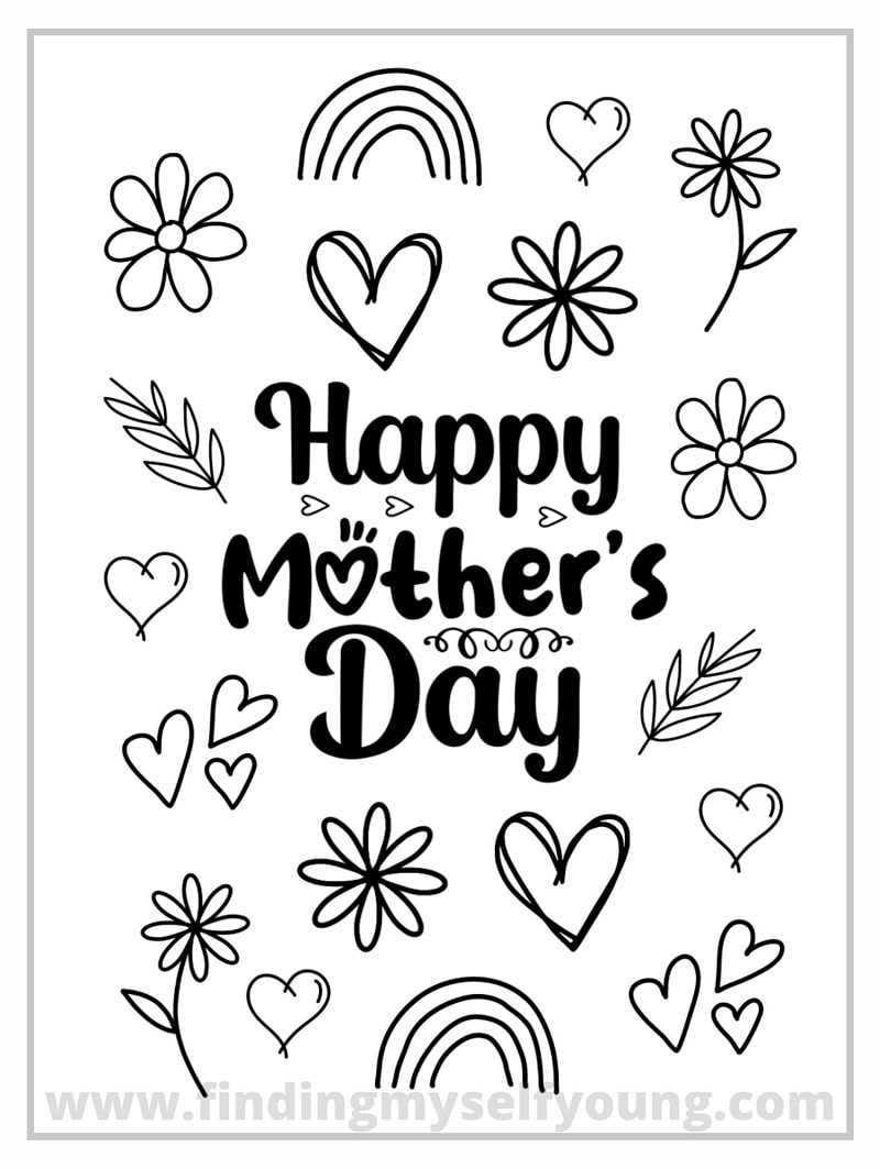 Free Printable Mother'S Day Colouring Card | Finding Myself Young pertaining to Happy Mother's Day Card Template Printable