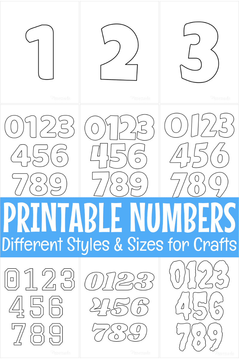 Free Printable Numbers For Crafts for 6 Inch Number Stencils Printable