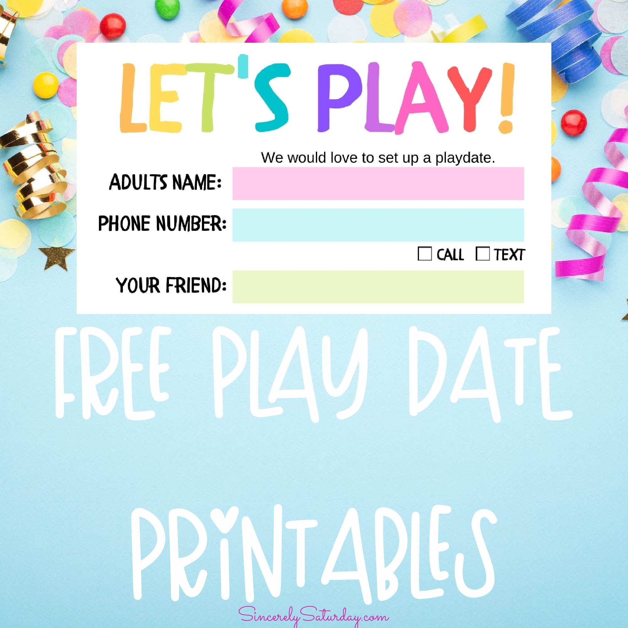 Free Printable Play Date Calling Cards - Sincerely Saturday throughout Free Printable Play Date Cards