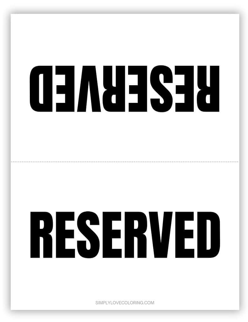Free Printable Reserved Sign (Free Pdf Download) - Simply Love intended for Printable Reserved Signs For Tables