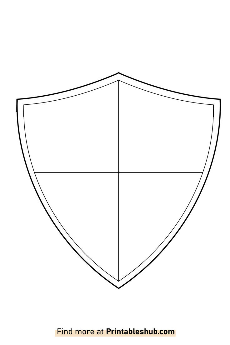 Free Printable Shield Templates [Pdf Included] inside Printable Coat Of Arms Template