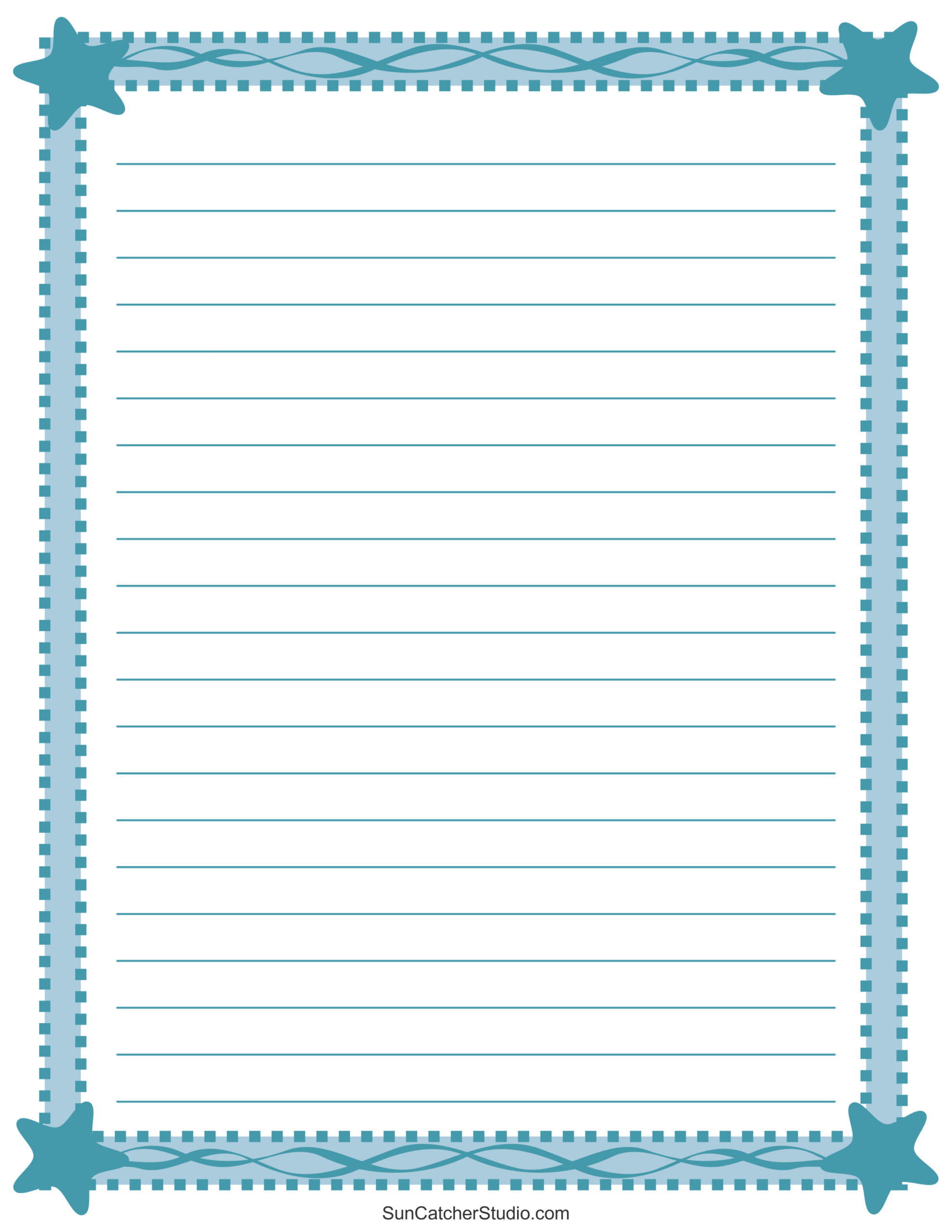 Free Printable Stationery And Lined Letter Writing Paper – Free within Free Printable Paper With Borders