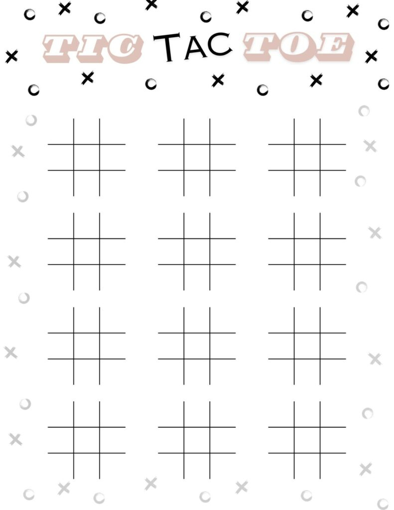 Free Printable Tic Tac Toe in Free Printable Tic Tac Toe